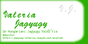 valeria jagyugy business card